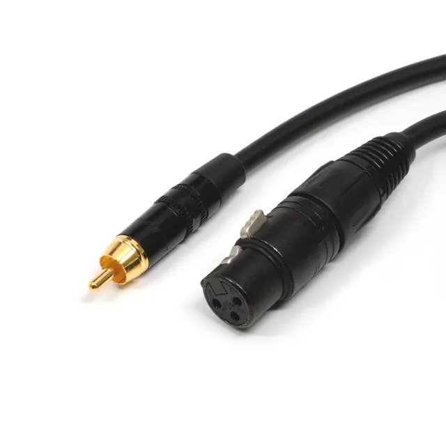 Benchmark Studio&Stage XLRF-RCA adapterkabel 3 ft pin 3 zwevend