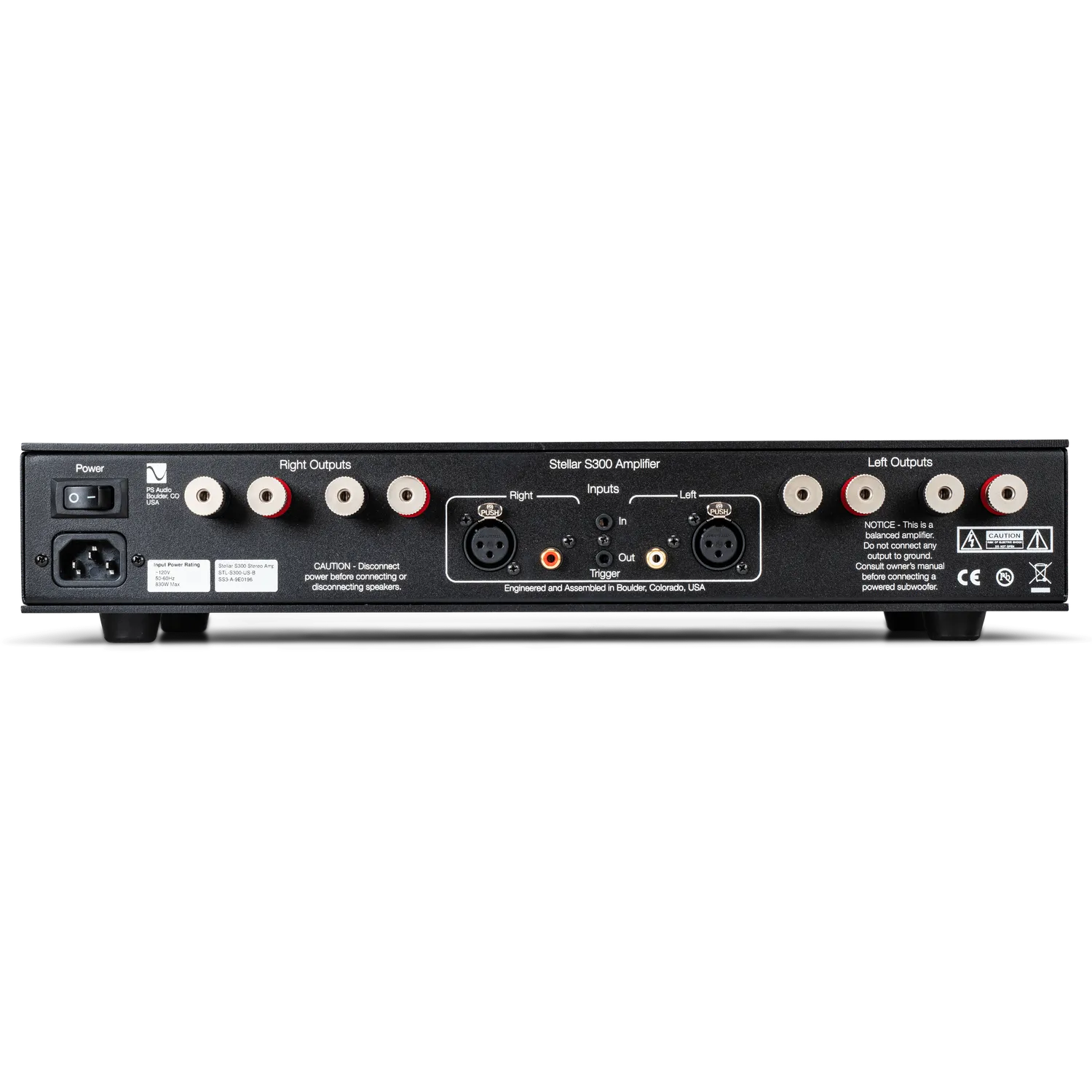 PS Audio Stellar S300 eindversterker zwart stereo